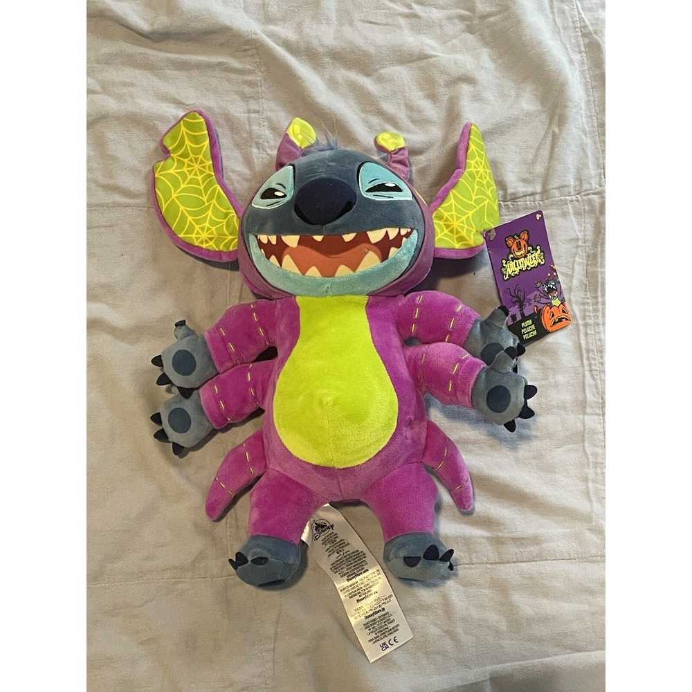 NEW Walt Disney Parks 2024 Stitch Halloween Spider Costume Plush‎ Stuffed Toy
